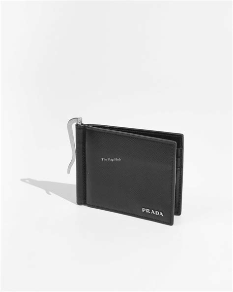 prada me wallet|Prada wallet with money clip.